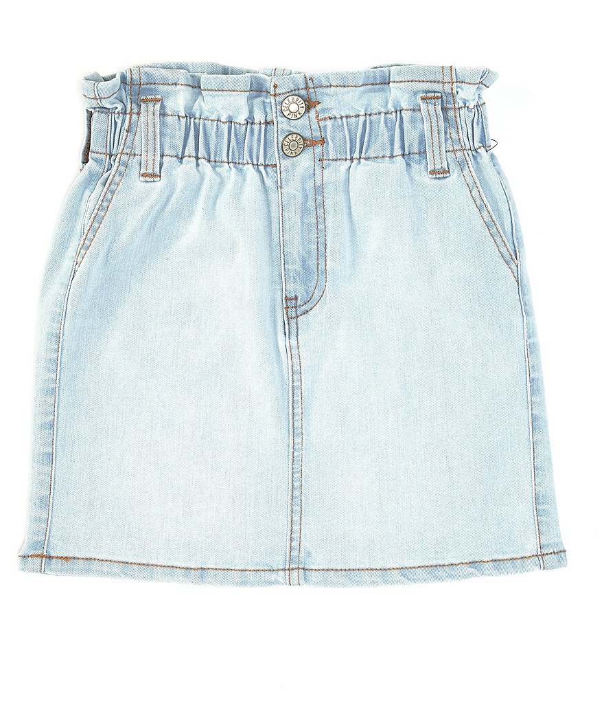 I.N. Girl Big Girls 7-16 Button-Front Denim A-Line Skirt