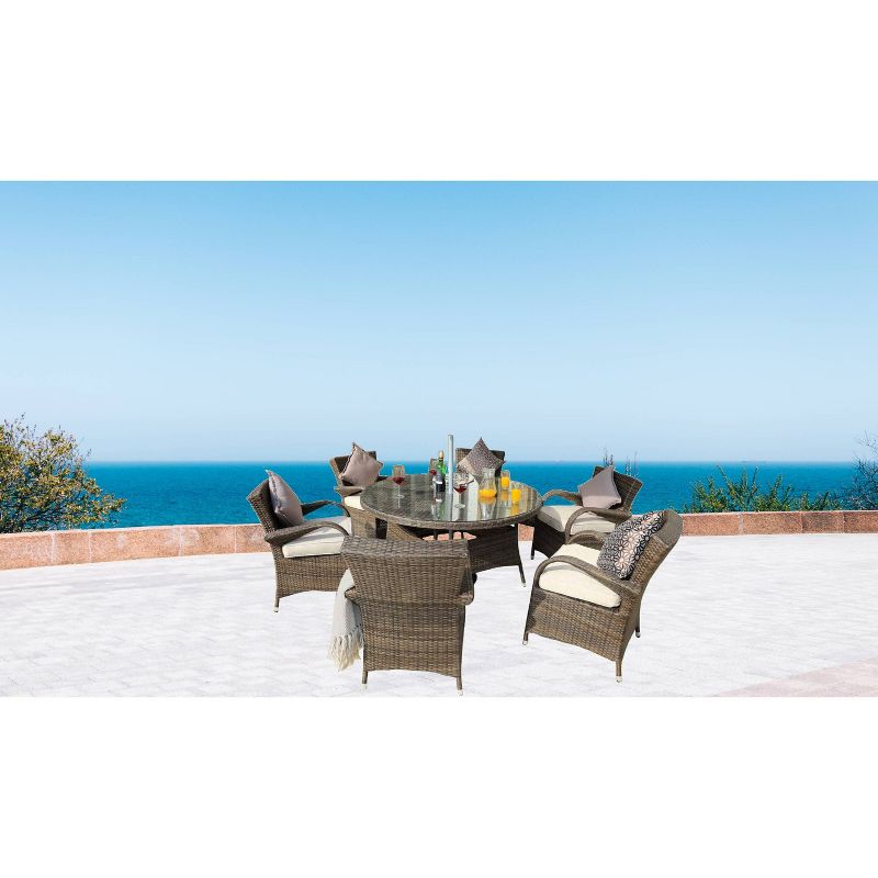 Attina 7pc Patio Wicker Dining Set - Direct Wicker