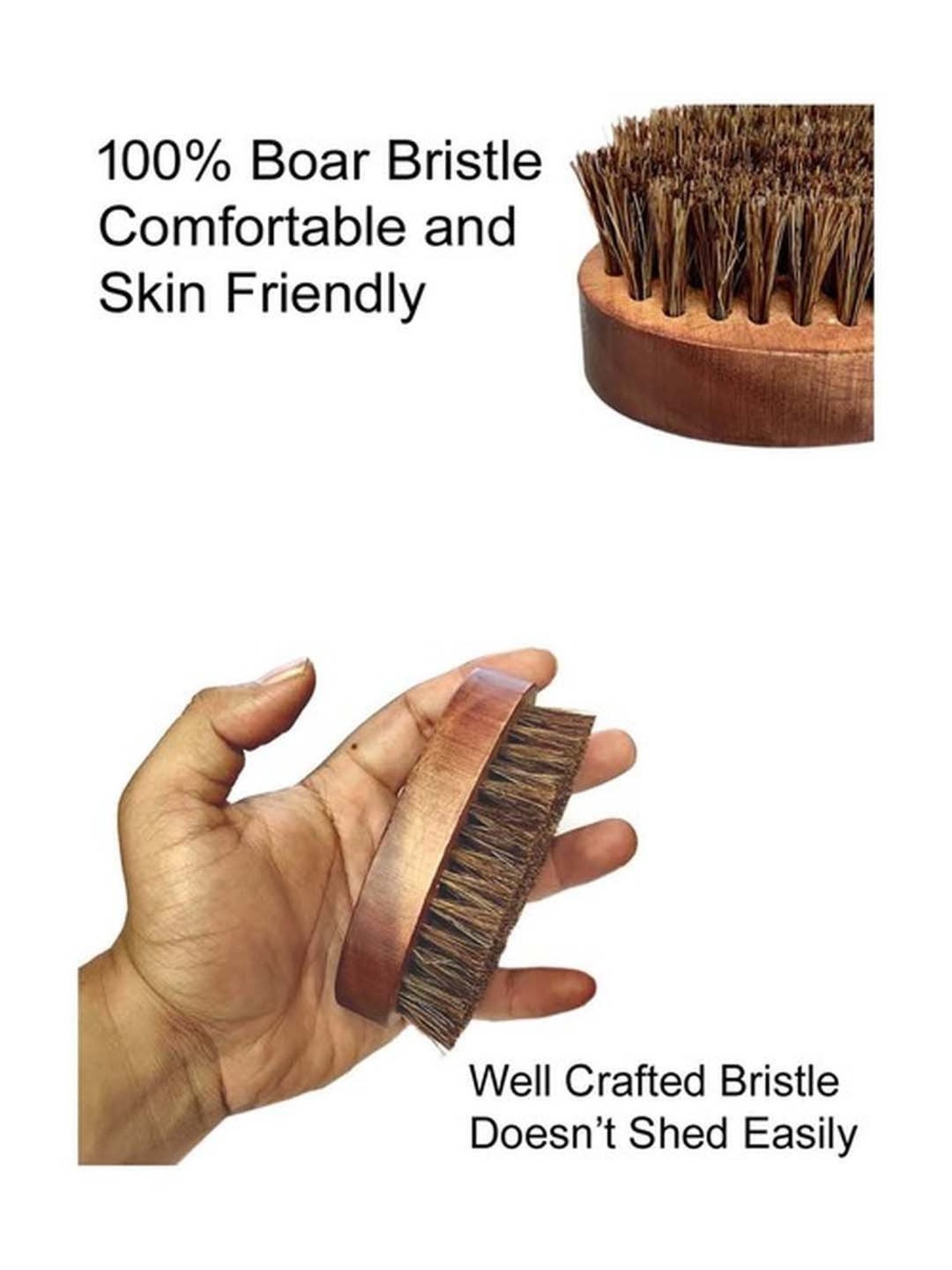 UrbanMooch 100% Boar Bristle Beard & Mustache Brush