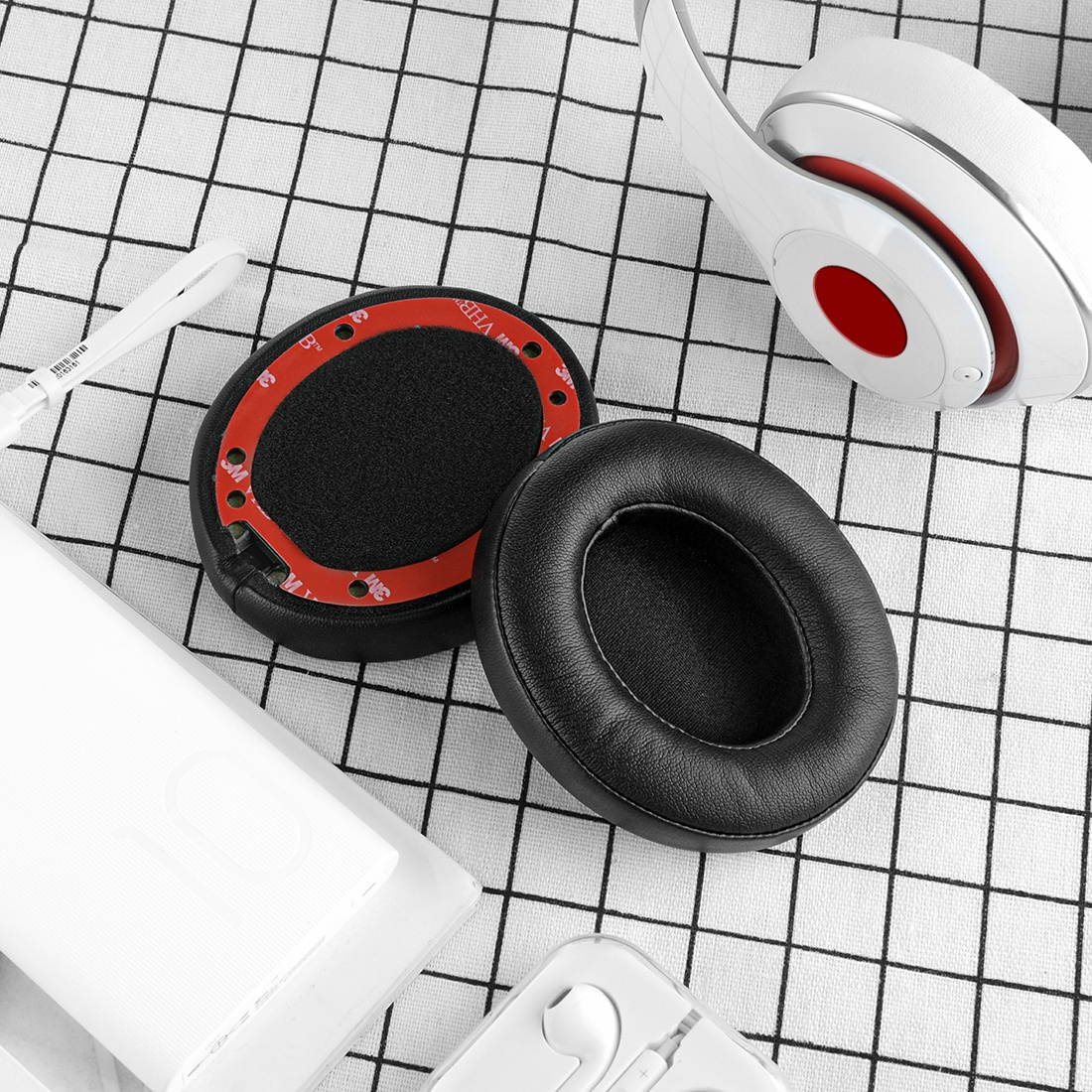 Beats by Dr. Dre Studio 2.0 (2nd Gen Bluetooth) Headphone Replacement Ear Pad / Ear Cushion / Ear Cups / Ear Cover / Earpads Repair Parts (Black)