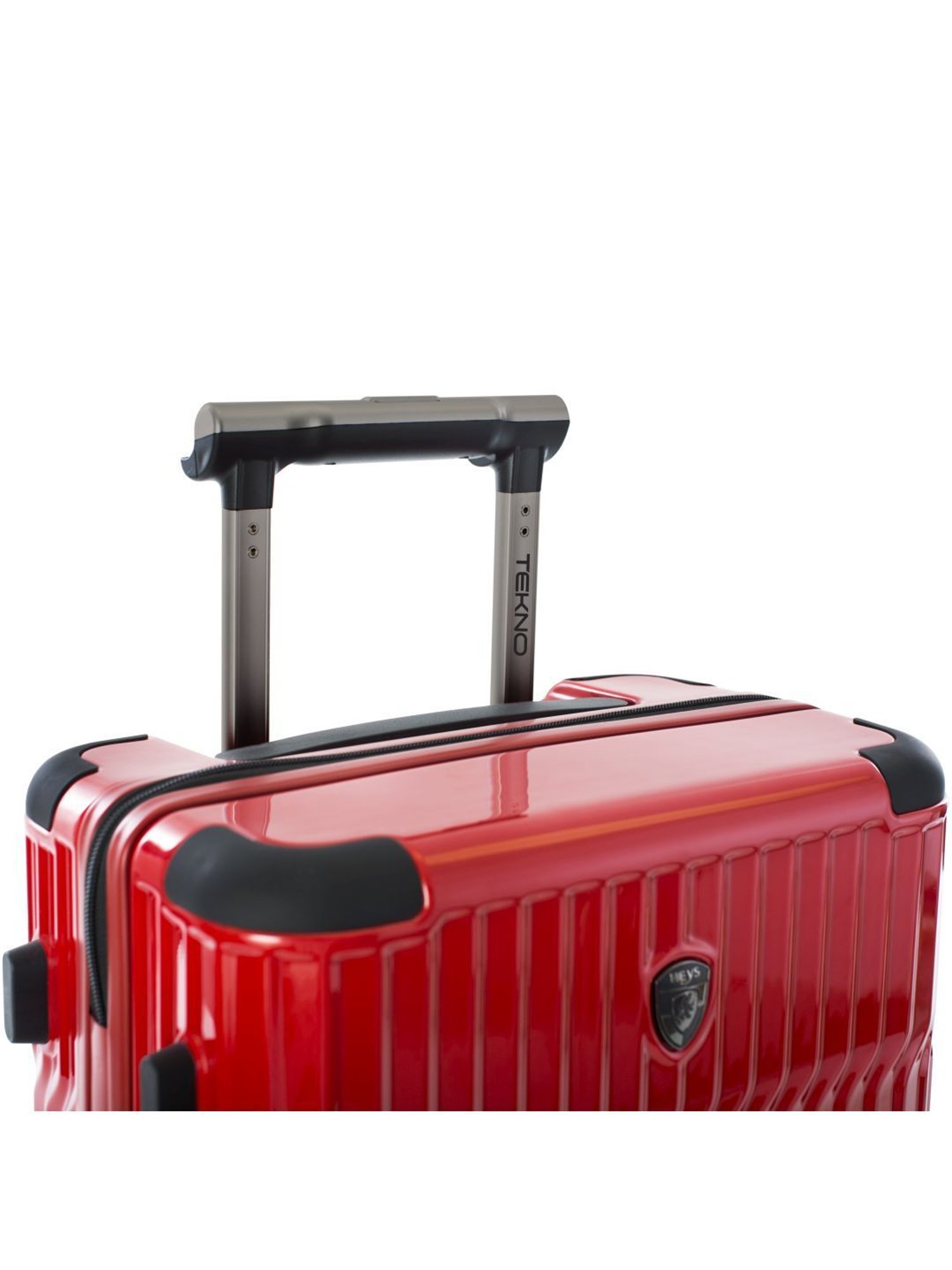 HEYS Tekno Red Textured Hard Cabin Trolley Bag -21 cm