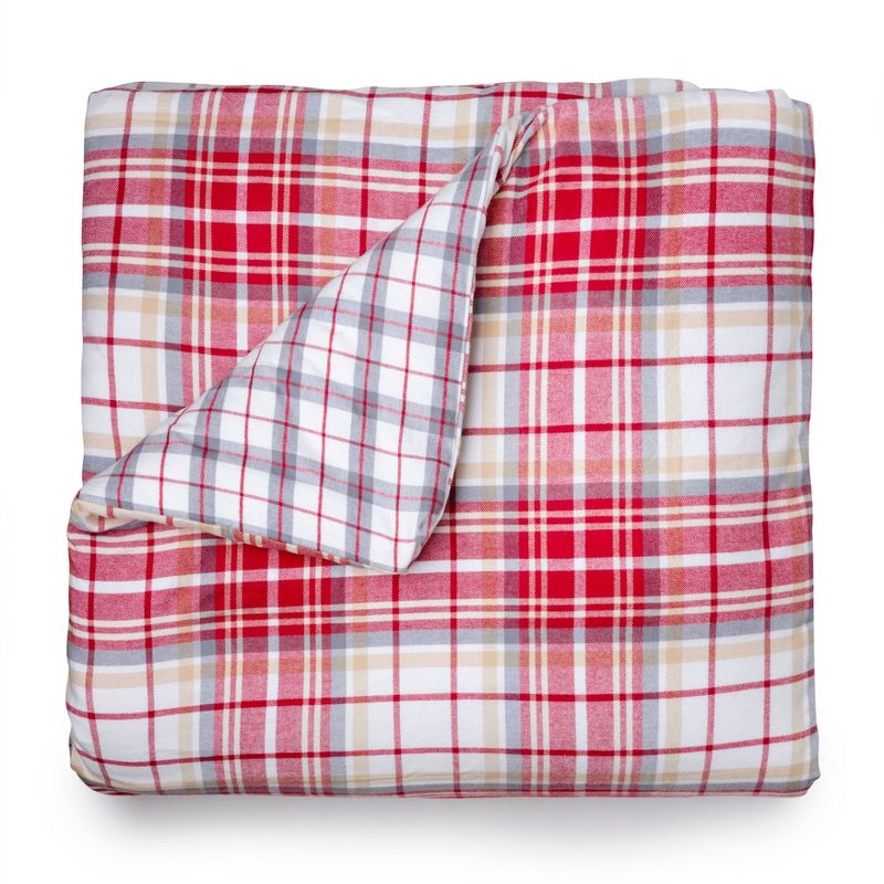 King 3pc Drummond Flannel Duvet Cover Set - Martha Stewart