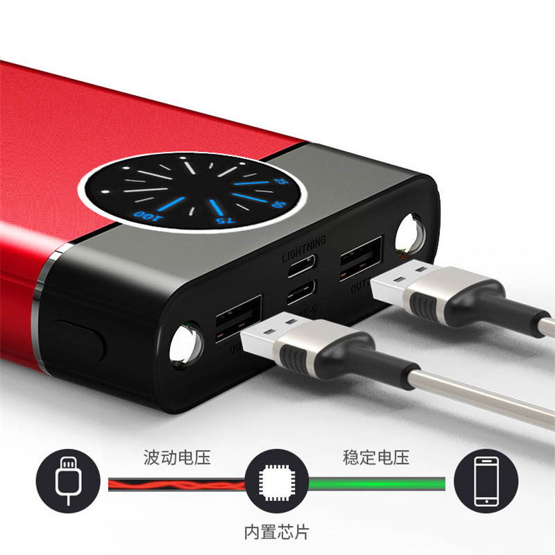 10000mAh Power Bank Large Capacity Digital Display LED Light Dual USB for IPhone Xiaomi Samsung Portable Powerbank Fast Charging