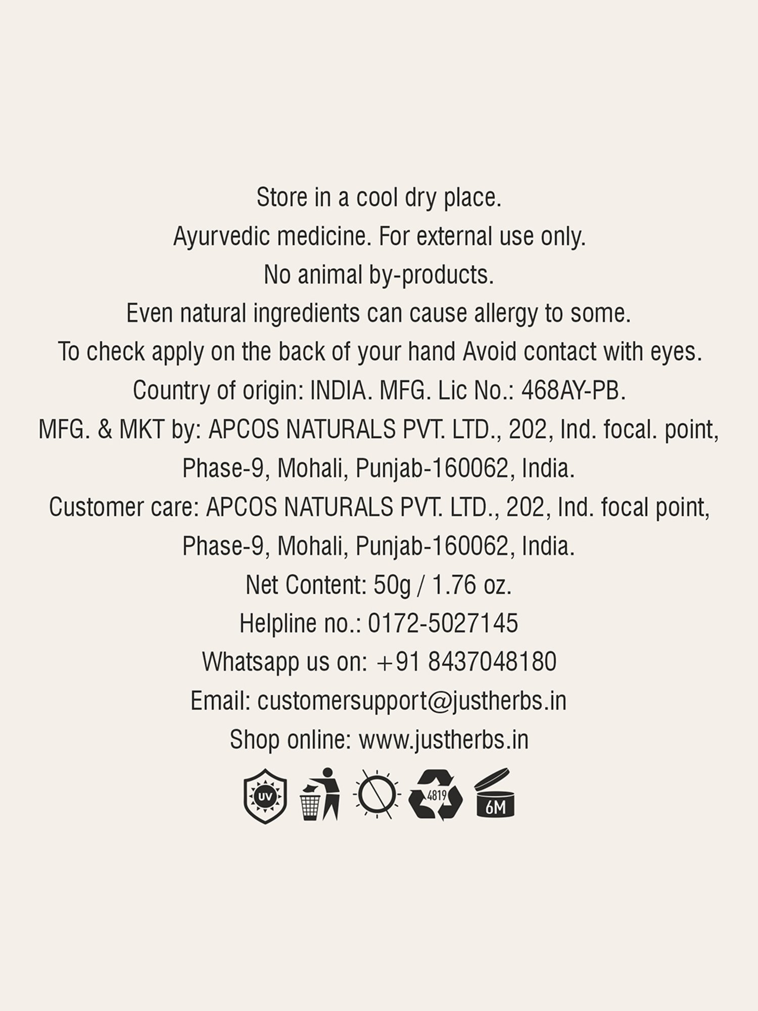 JUST HERBS White Lotus + Saffron Radiance Booster Cream with SPF-30+ - 50 gm