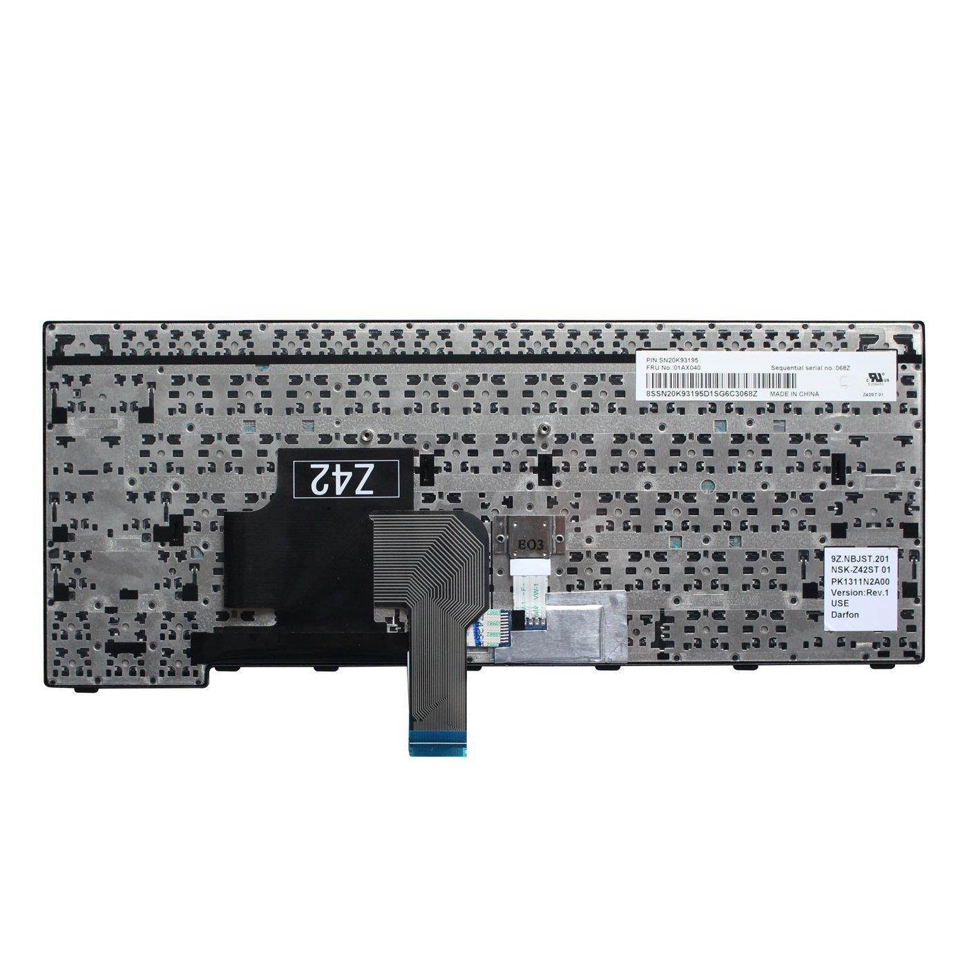 AUTENS Replacement US Keyboard for Lenovo ThinkPad E470 E470c E475 Laptop No Backlight