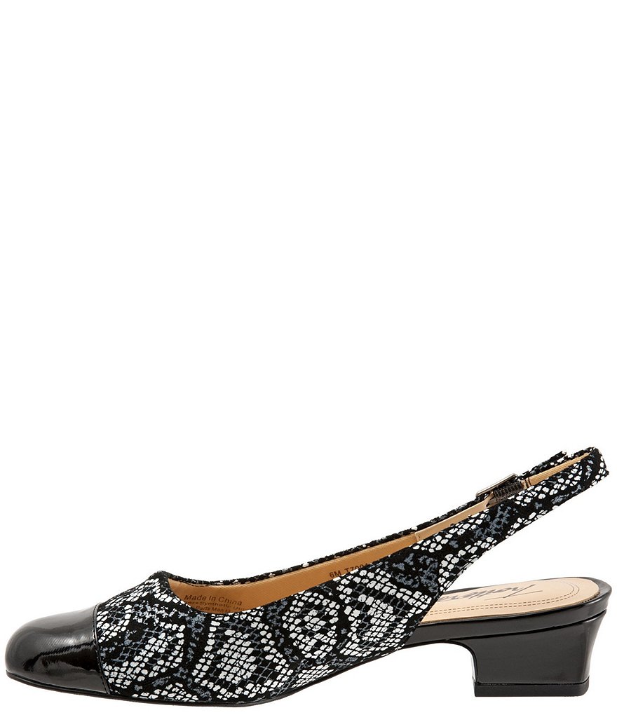 Trotters Dea Python-Printed Leather Sling Pumps