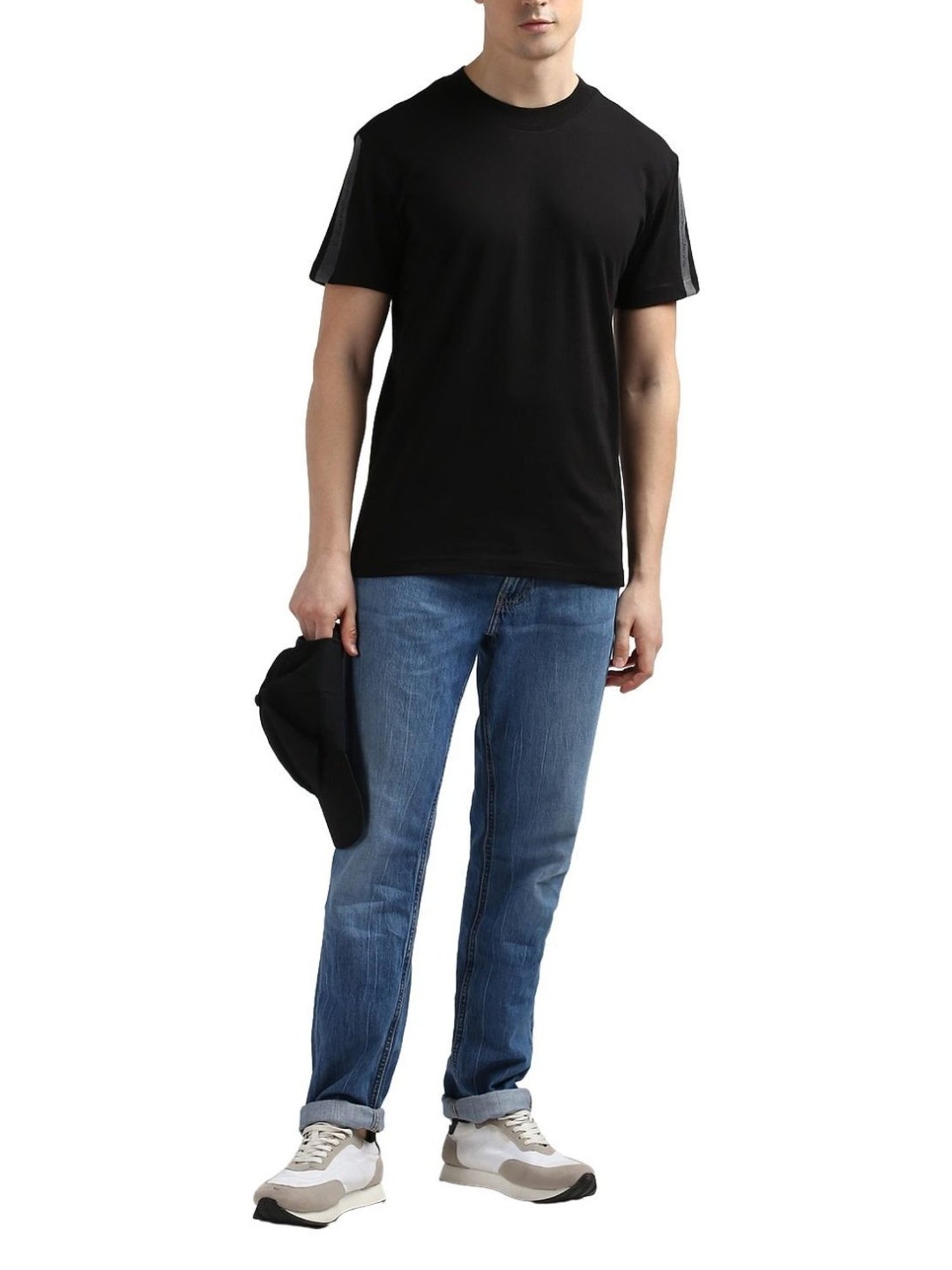 Calvin Klein Black Cotton Regular Fit T-Shirt