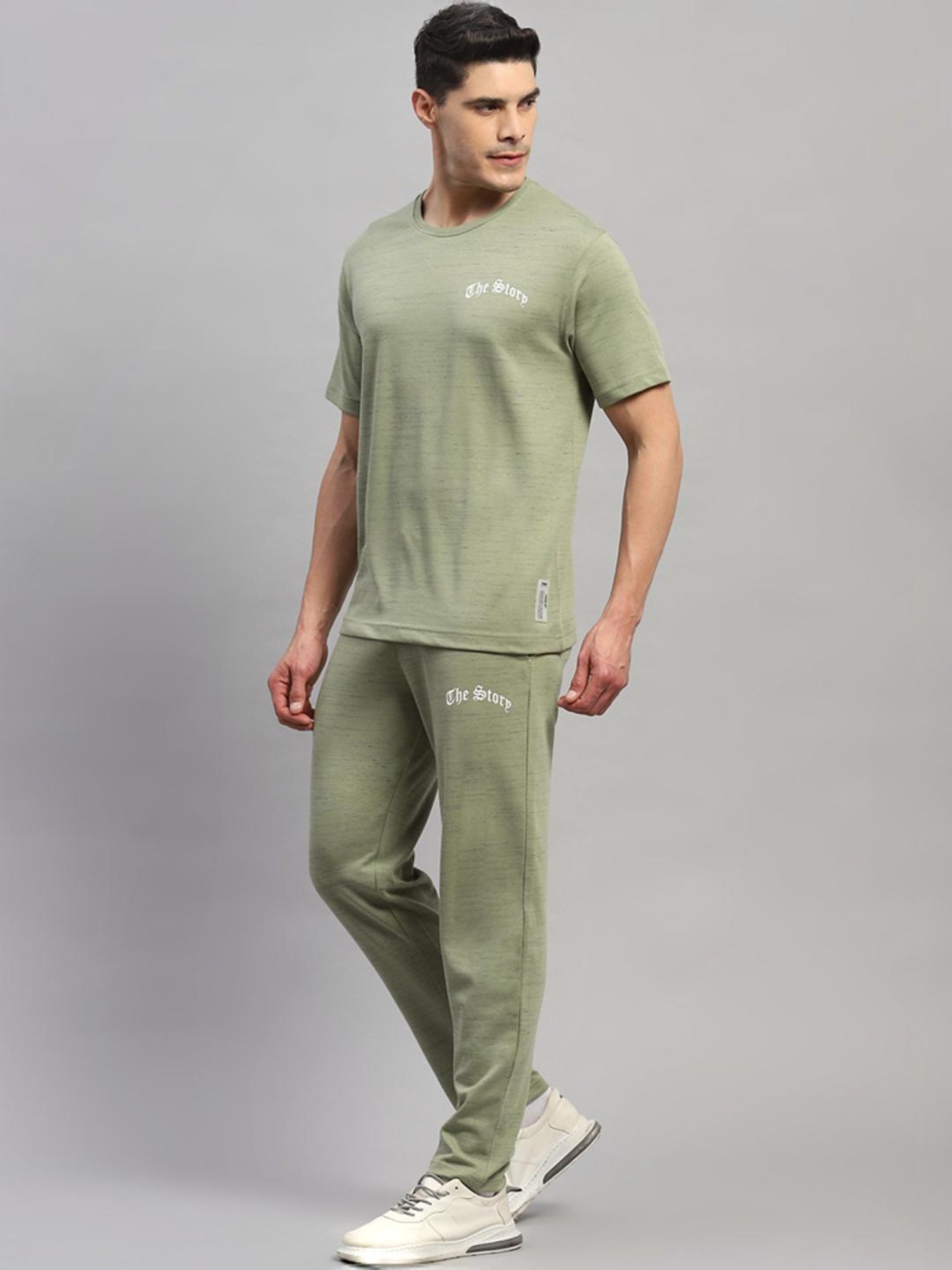 Rock.it Green Cotton Regular Fit Printed Co-Ord Set