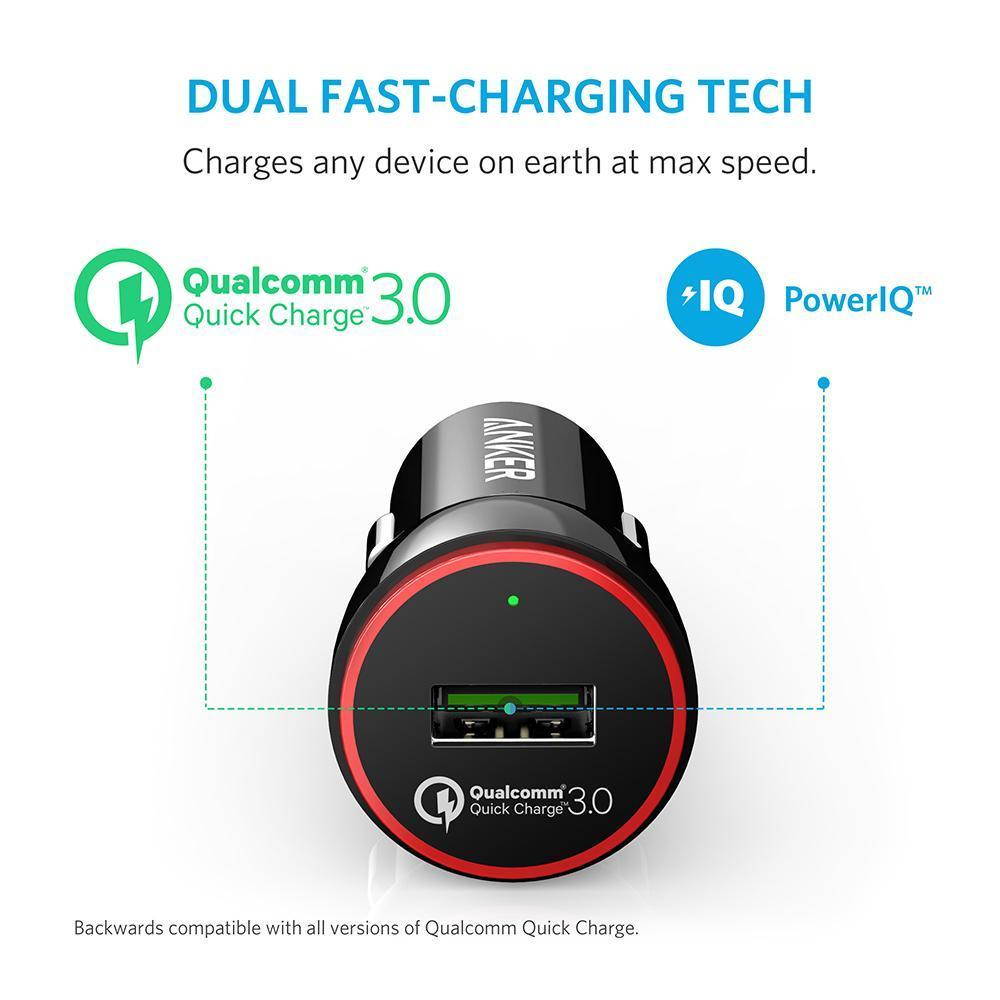 PowerDrive+ 1 with Quick Charge 3.0 & PowerIQ(Quick Charge 2.0 Compatible)