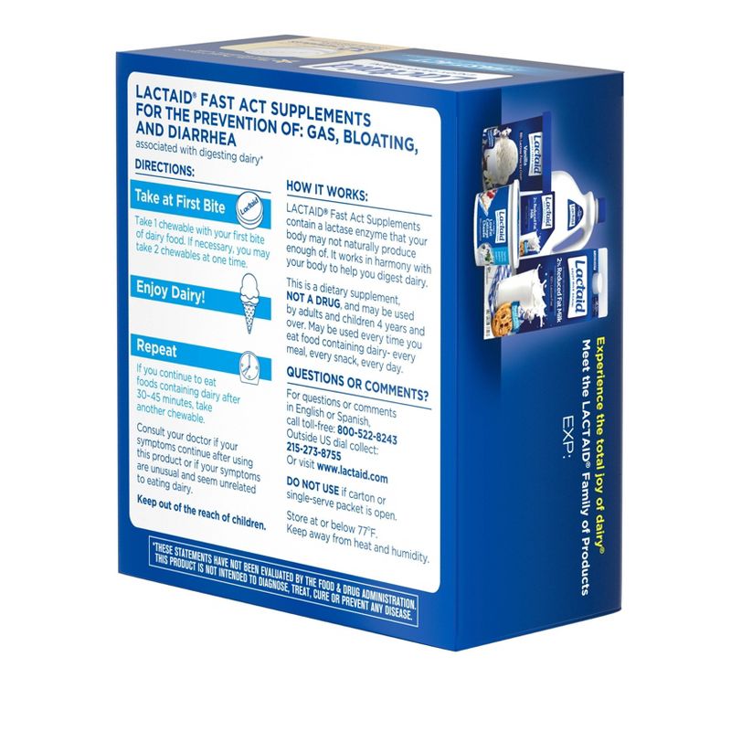 Lactaid Fast Act Lactose Relief Chewables - Vanilla - 32pk