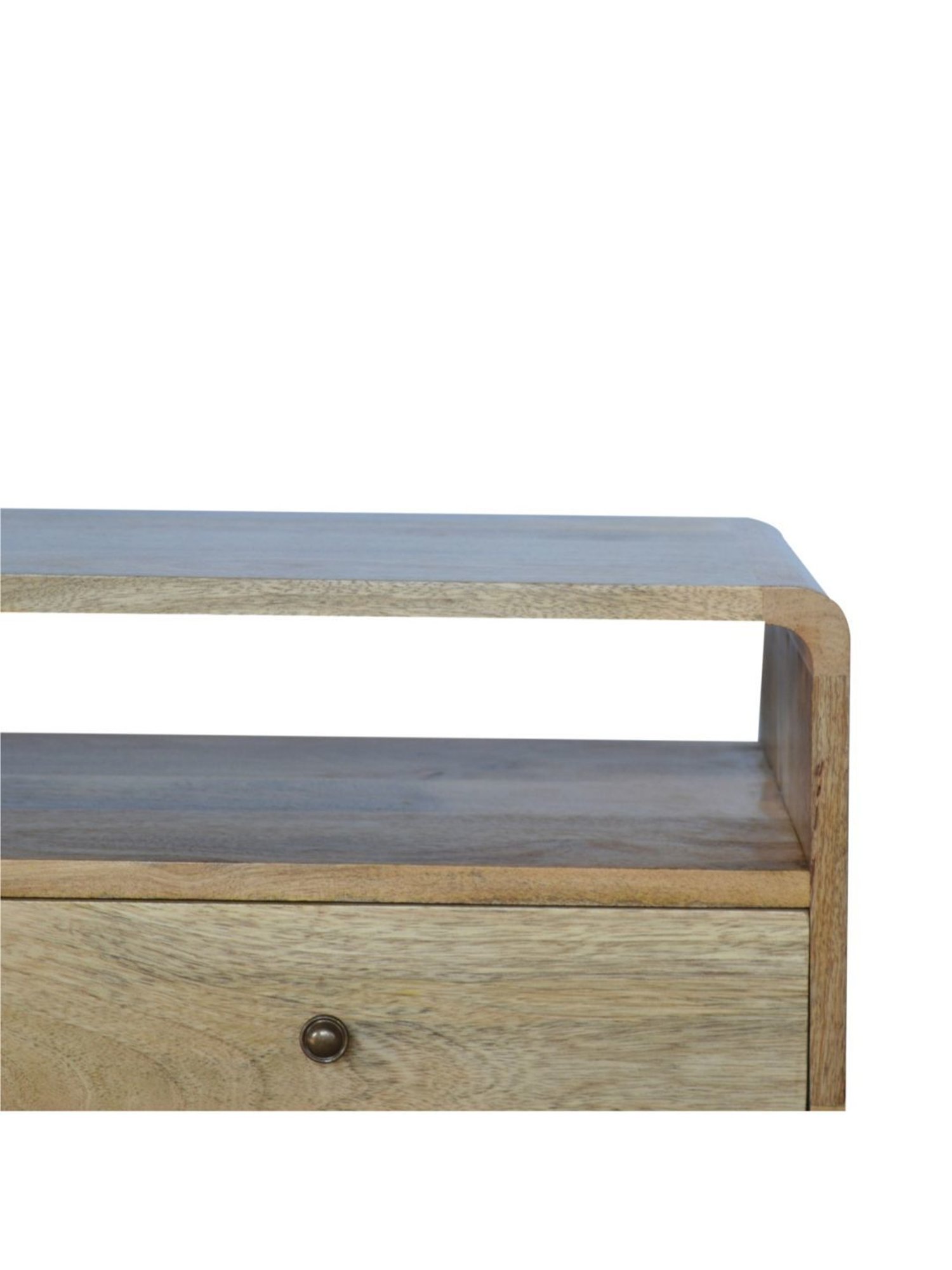 Artisan Furniture Brown Curved Oak-ish Media Unit