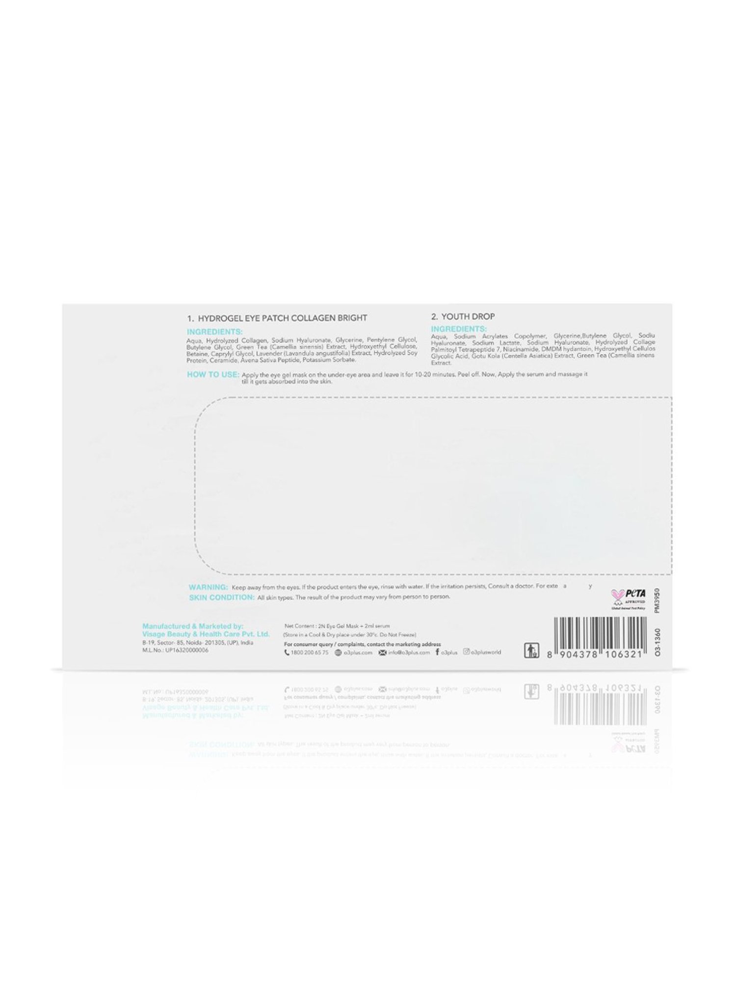 O3+ Hydro Peptide Eye Gel Mask & Serum Combo