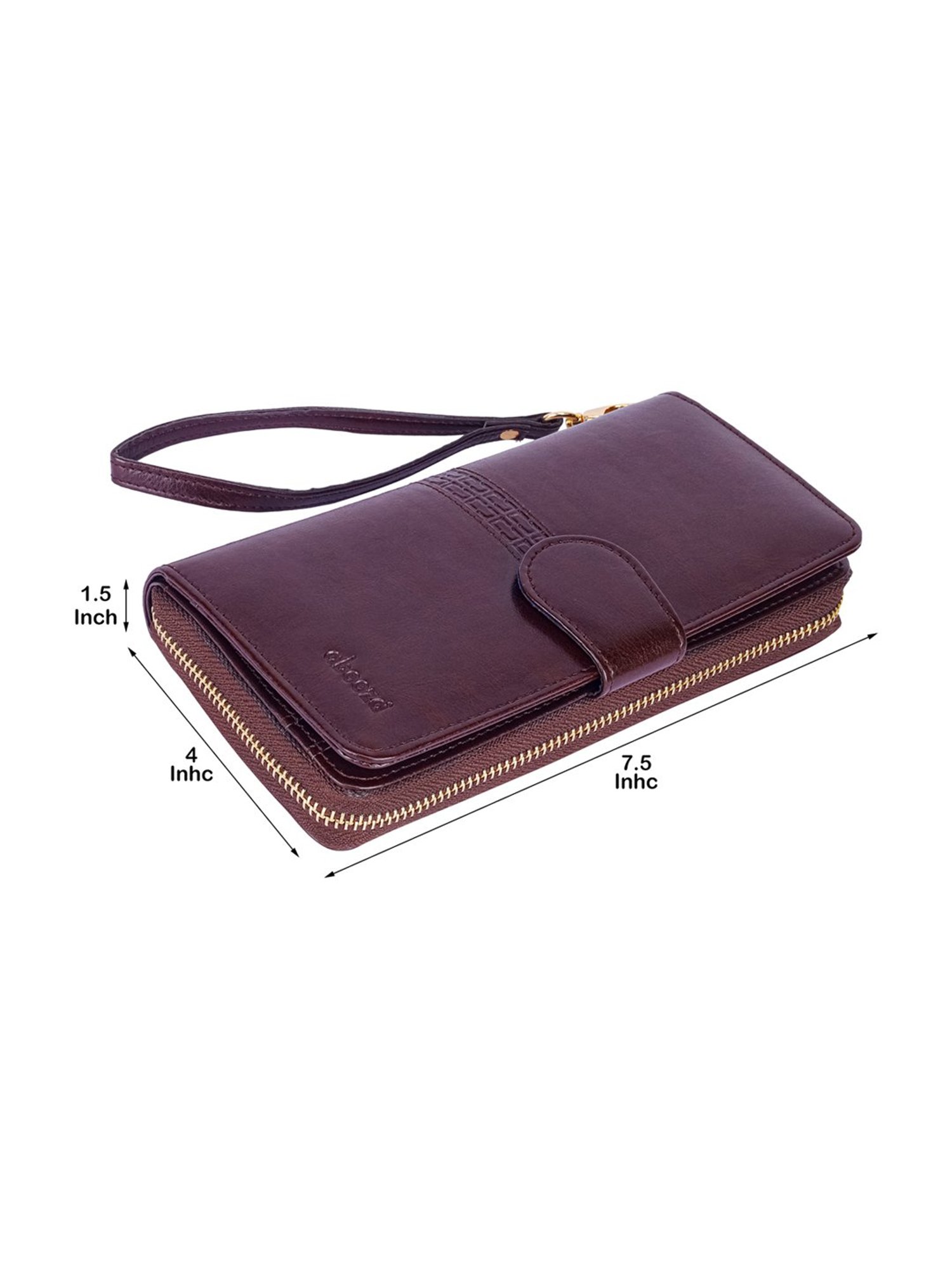 Louis Philippe Brown Casual Leather Money Clip Wallet for Men