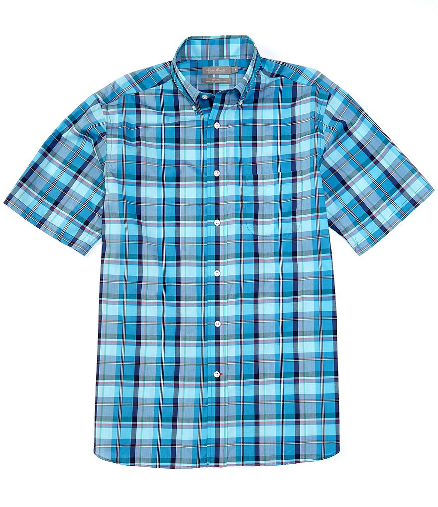 Daniel Cremieux Signature Cotton Plaid Short-Sleeve Woven Shirt