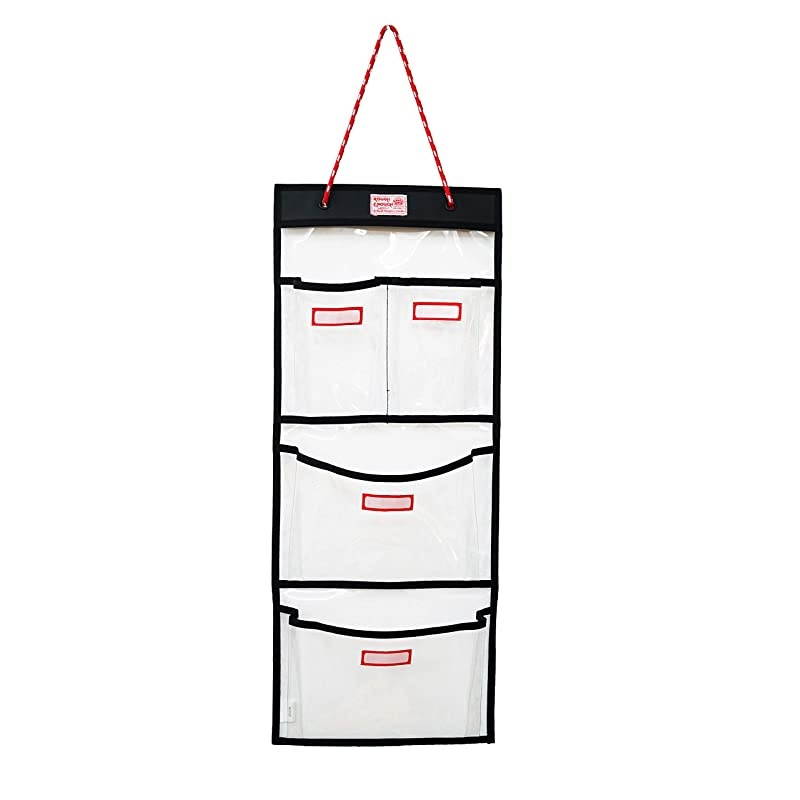 Enough Entryway Door Hanging Organizer School Locker Organizer Mail Holder Wall Mount with Small Pockets Closet Cabinet Organizer Storage for Home Office Gym Key Accessories Mask Sanitizer Clear