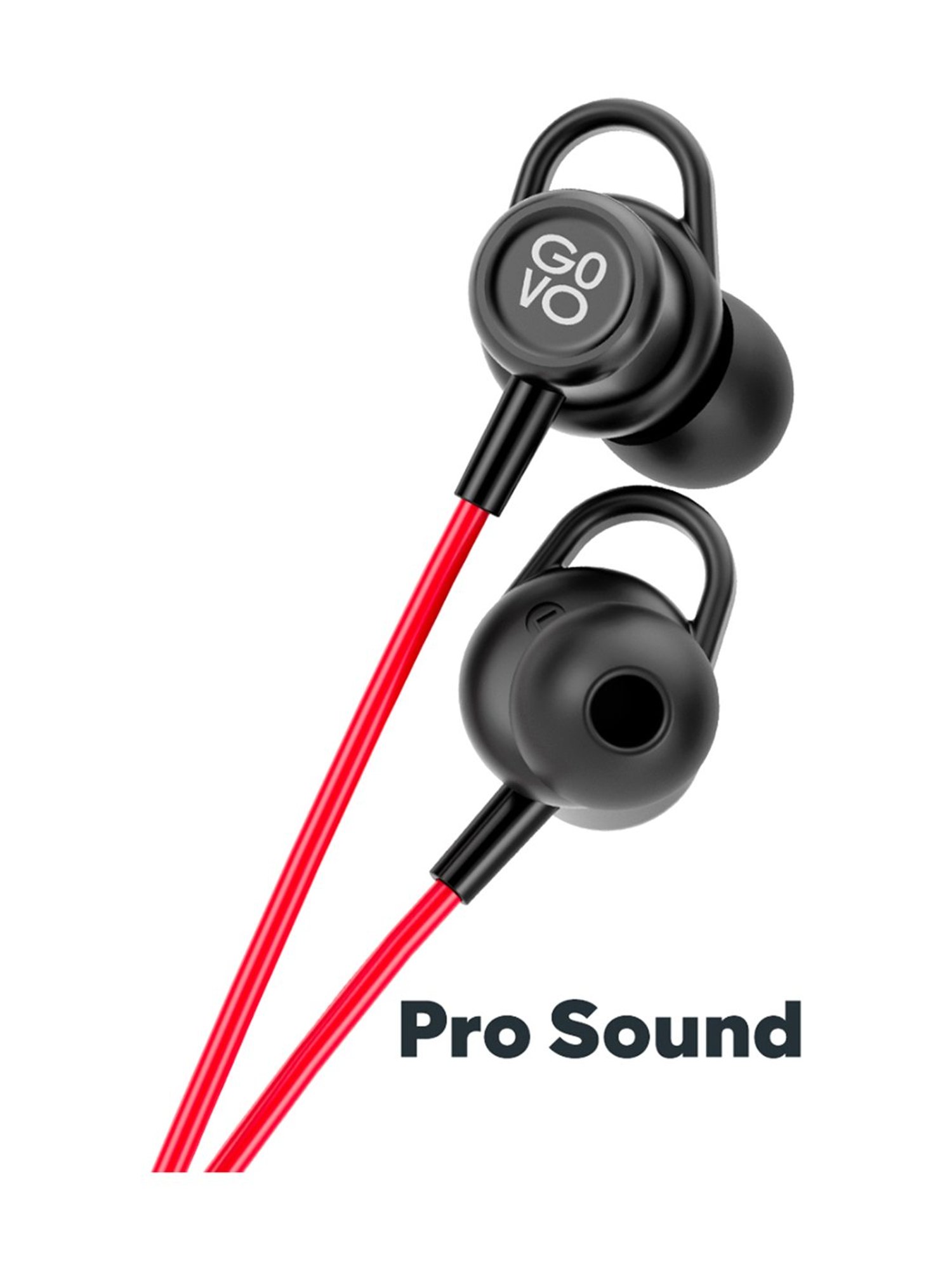 GOVO GoKixx 621 In Ear BT Neckband with ENC Technology & Upto 22 Hrs of Playtime (Red)