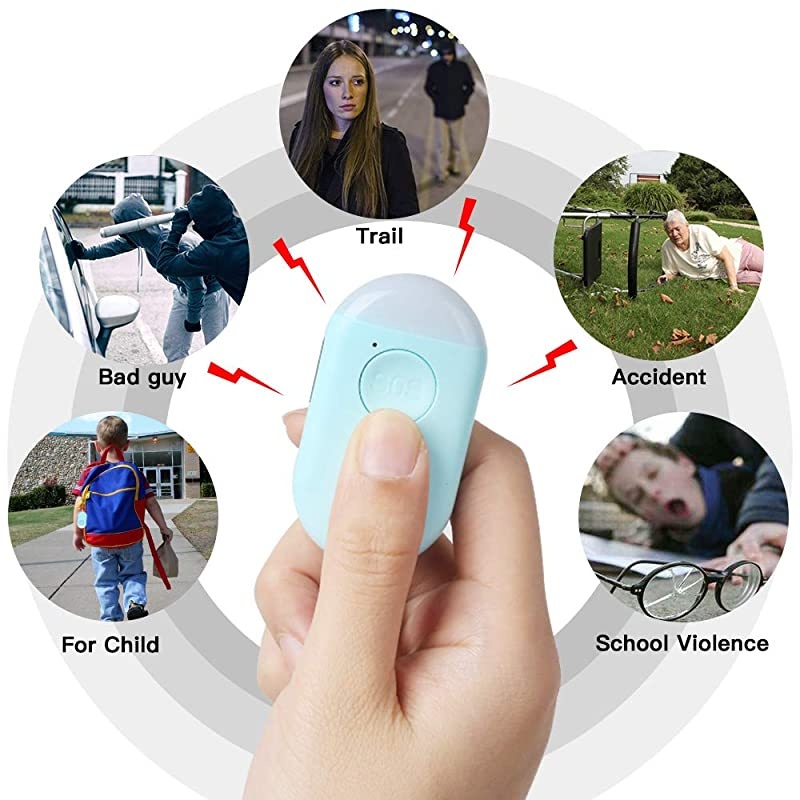 Security Alarm Keychain with LED Flashlight for Women and Seniors USB Chargable Safe Scream Alarm Emergency Self Defense Alarm Safety Alert for Girls Kids and Men2 Pack