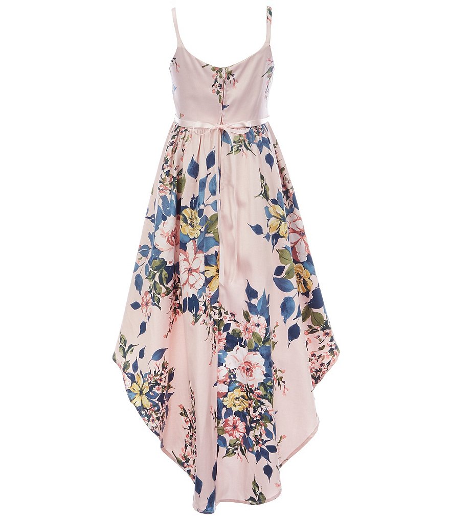 Honey and Rosie Big Girls 7-16 Sleeveless Ruffled Neck Scuba Skater Dress