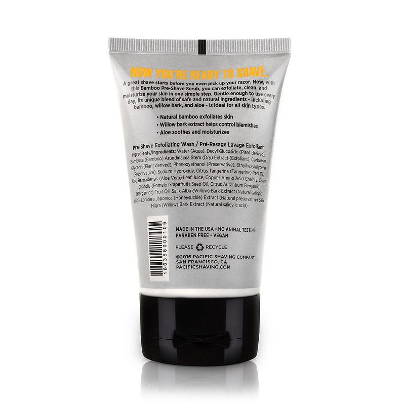 Pacific Shaving Co. Bamboo Pre-Shave Scrub - Trial Size - 3oz