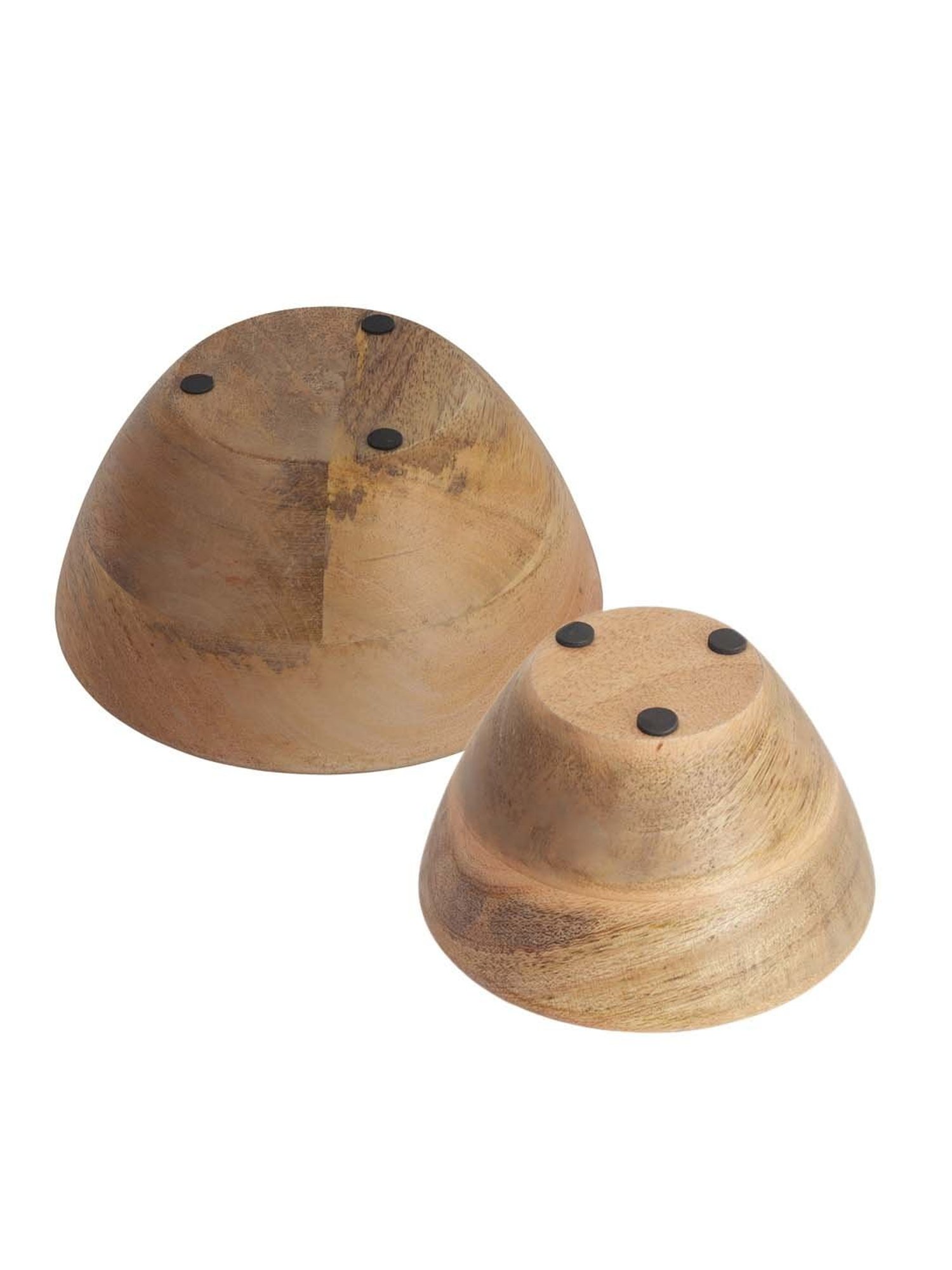 VarEesha Mosaic Beige Mango Wood Serving Bowls (300 ml, 600 ml) - Set of 2