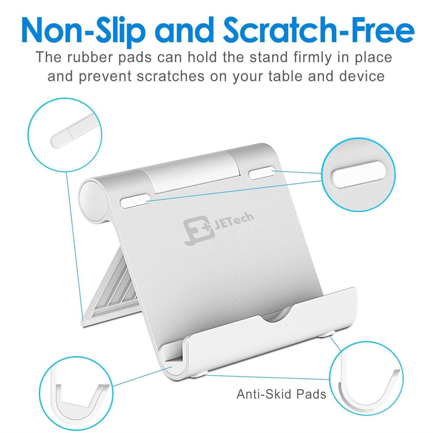 JETech Stand for Tablet and Smartphone, Multi-Angle, Portable, Aluminum