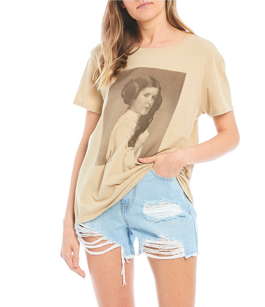 Junk Food Princess Leia Short Sleeve Graphic Tee