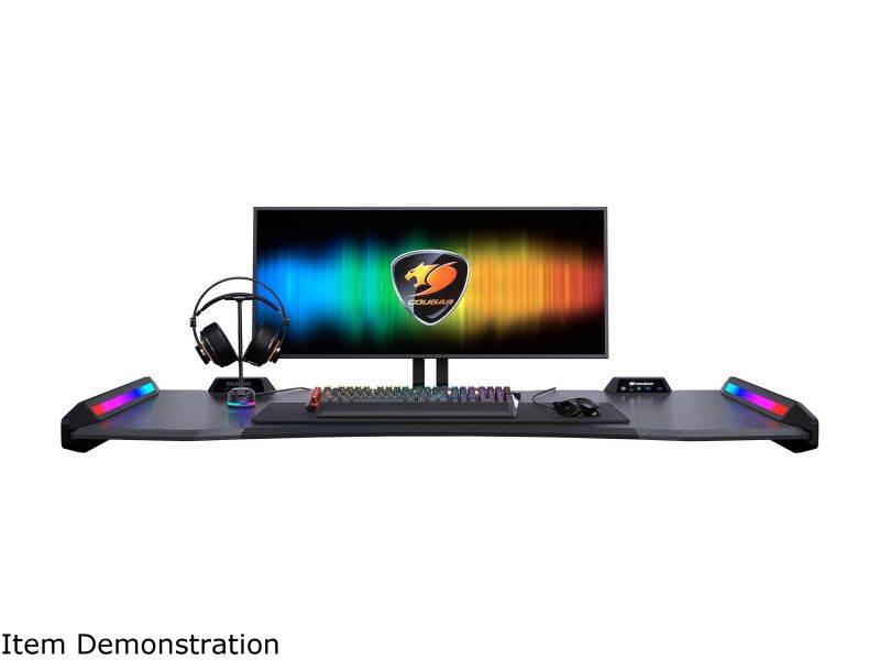 RESPAWN 3000 Gaming Computer Desk - Ergonomic Height Adjustable Gaming Desk, in Blue (RSP-3000-BLU)