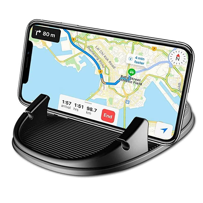 Phone Holder for Car,  Car Mount Holder Non-Slip Silicone Pad Dash Mat,Dashboard GPS Cradles Bracket for iPhone 5/6/7/8 Plus Samsung Google Nexus and More