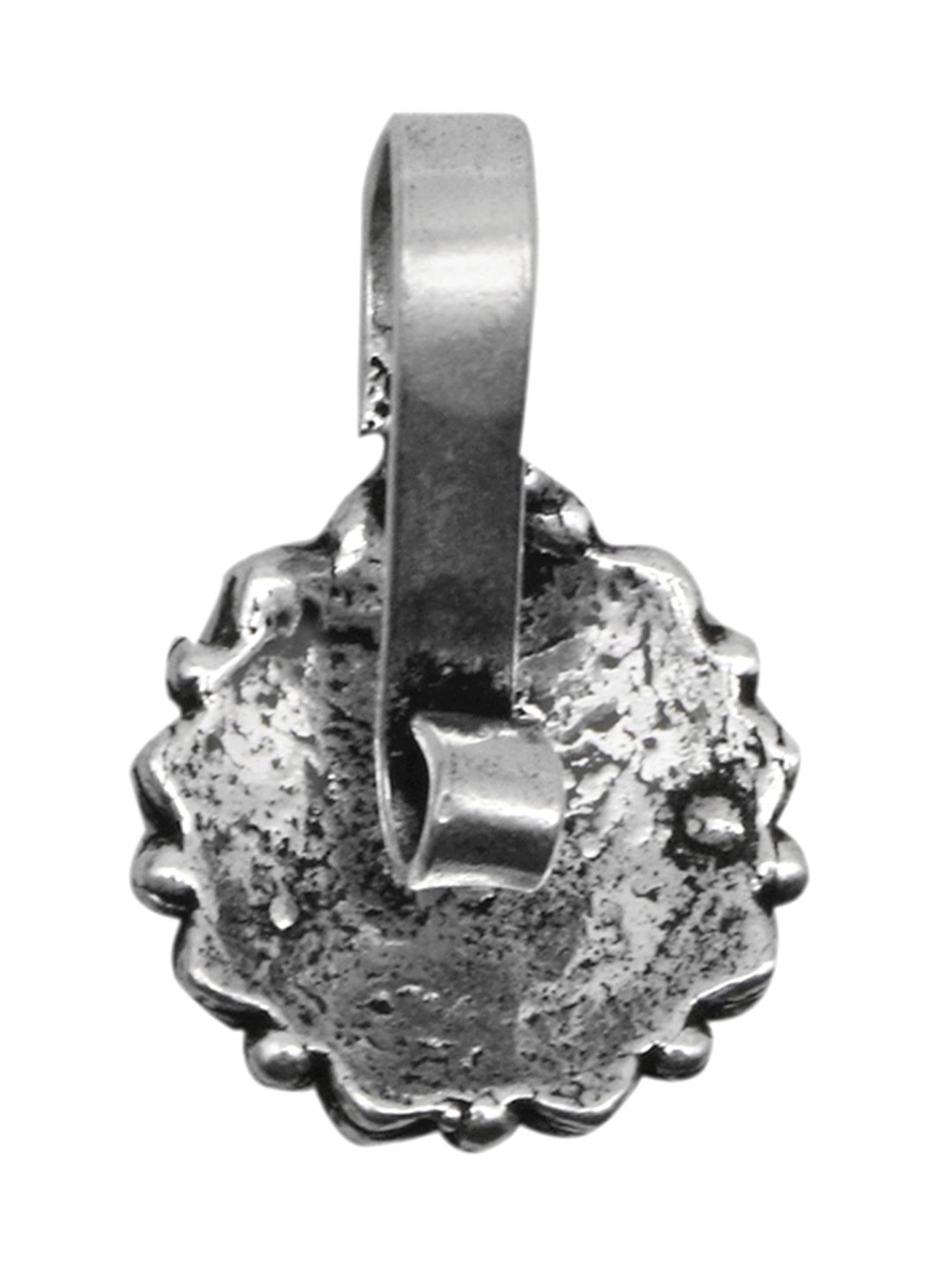 Teejh Ethnic Zia White Stone Floral Nose pin for Women