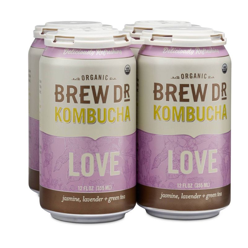 Brew Dr. Kombucha Love - 12 fl oz Cans/4pk