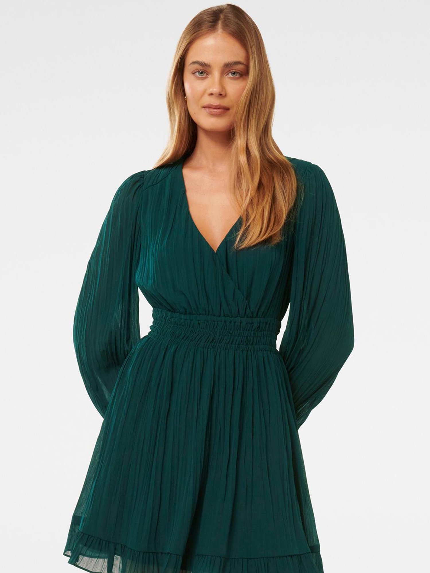 Forever New Kianna Textured Fit & Flare Dress