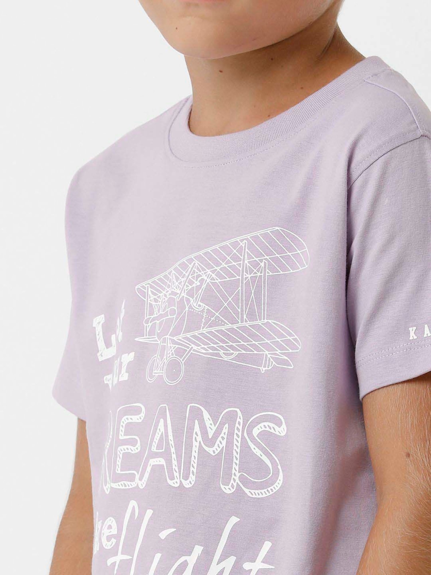 Kate & Oscar Kids Lilac Cotton Printed T-Shirt