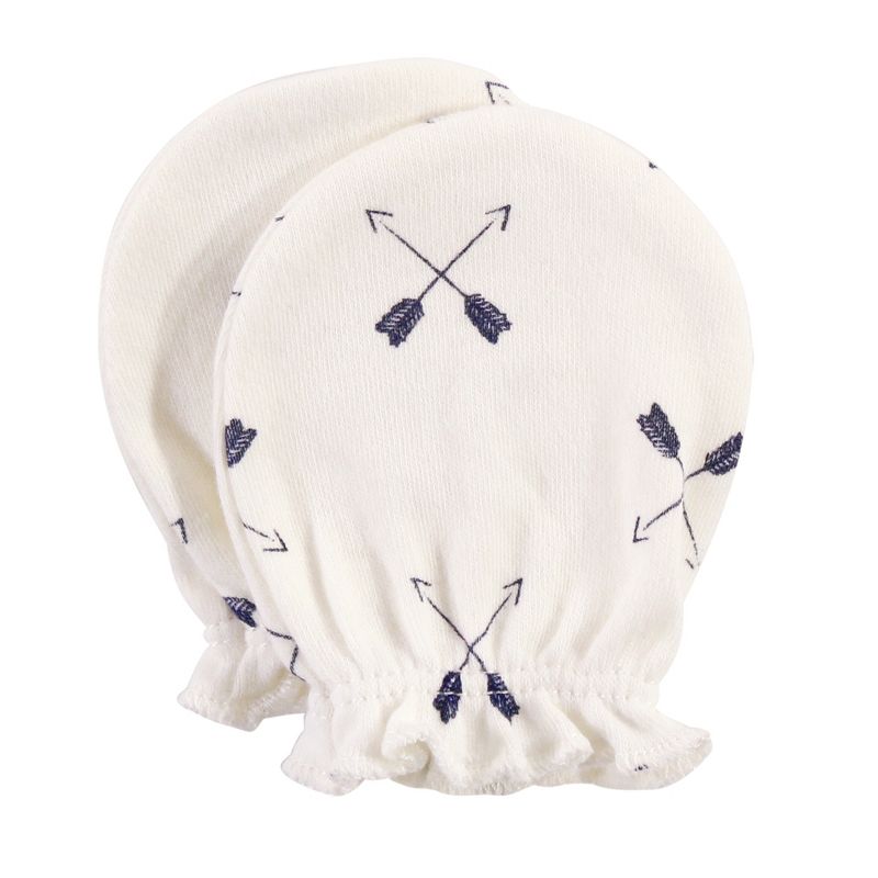 Hudson Baby Infant Boy Cotton Scratch Mittens, Forest, 0-6 Months