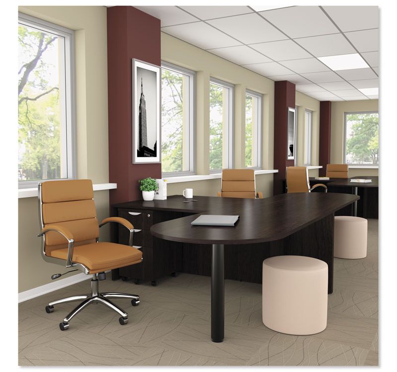 Alera Valencia Series Reversible Return/Bridge Shell, 42w x 23 5/8d, Espresso VA354224ES