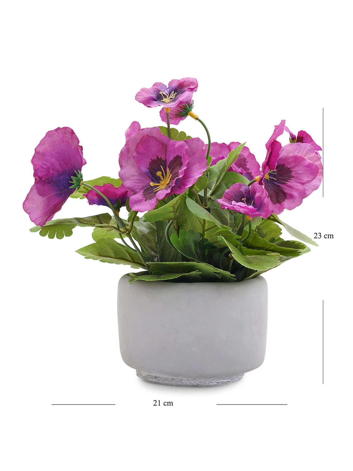 Pure Home and Living Purple Plastic Potted Plants