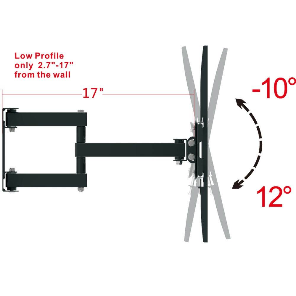 32-70" Full Motion LCD LED Plasma Flat TV Wall Mount Bracket 55 60 65 70"