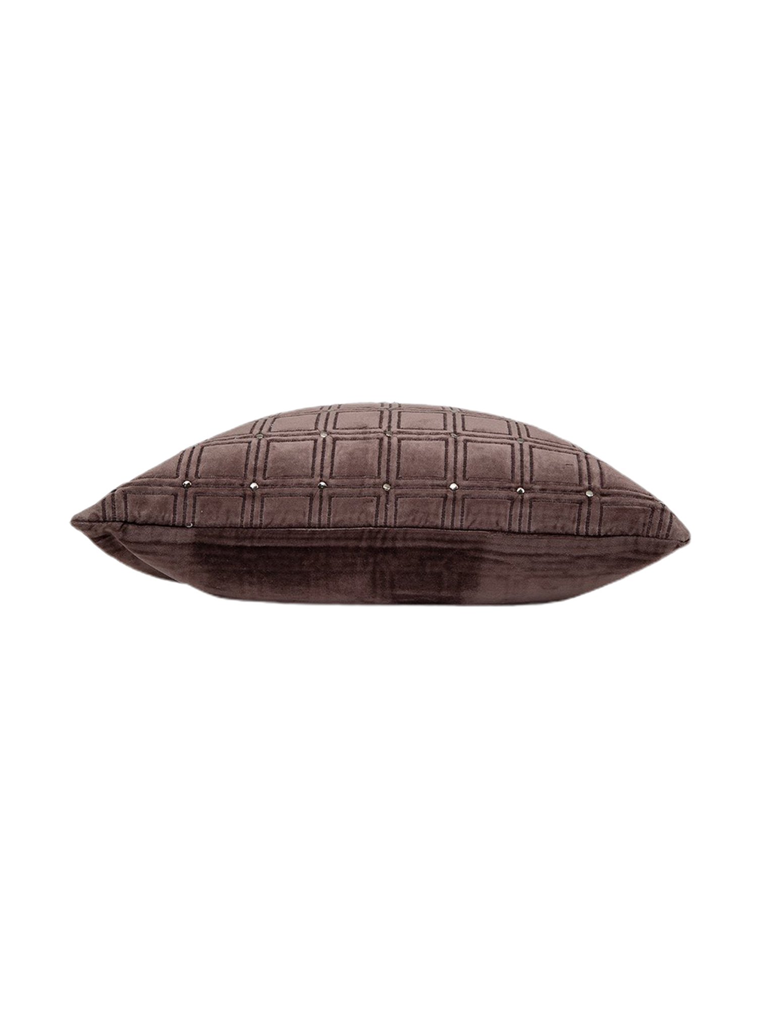 Home4U Brown Cotton Cushion Cover