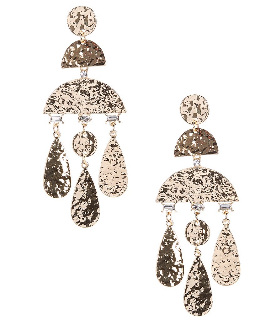Natasha Accessories Geo Chandelier Earrings
