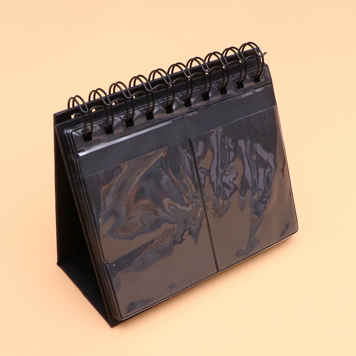 Desk Calendar Style Photo Album Stylish Photo Album Collection Memory Album for Wedding Travel Gifts (Black)