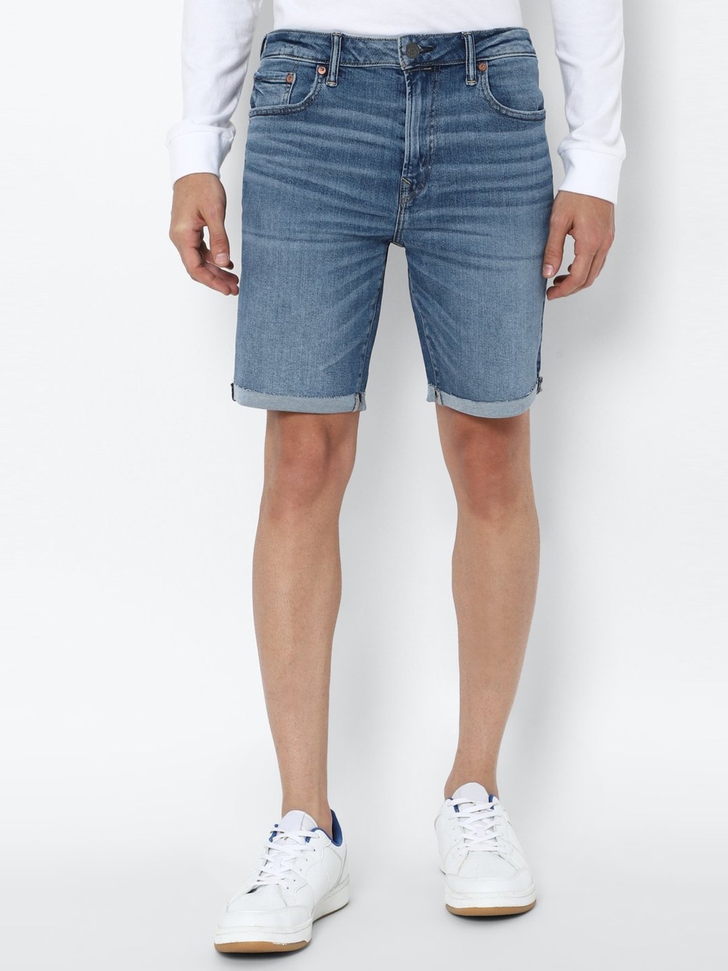 American Eagle Outfitters Blue Regular Fit Denim Shorts