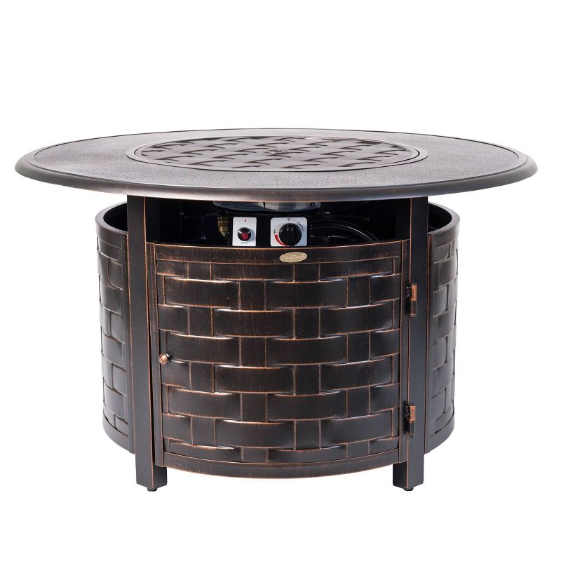 Armstrong Round Aluminum LPG Fire Pit - Fire Sense