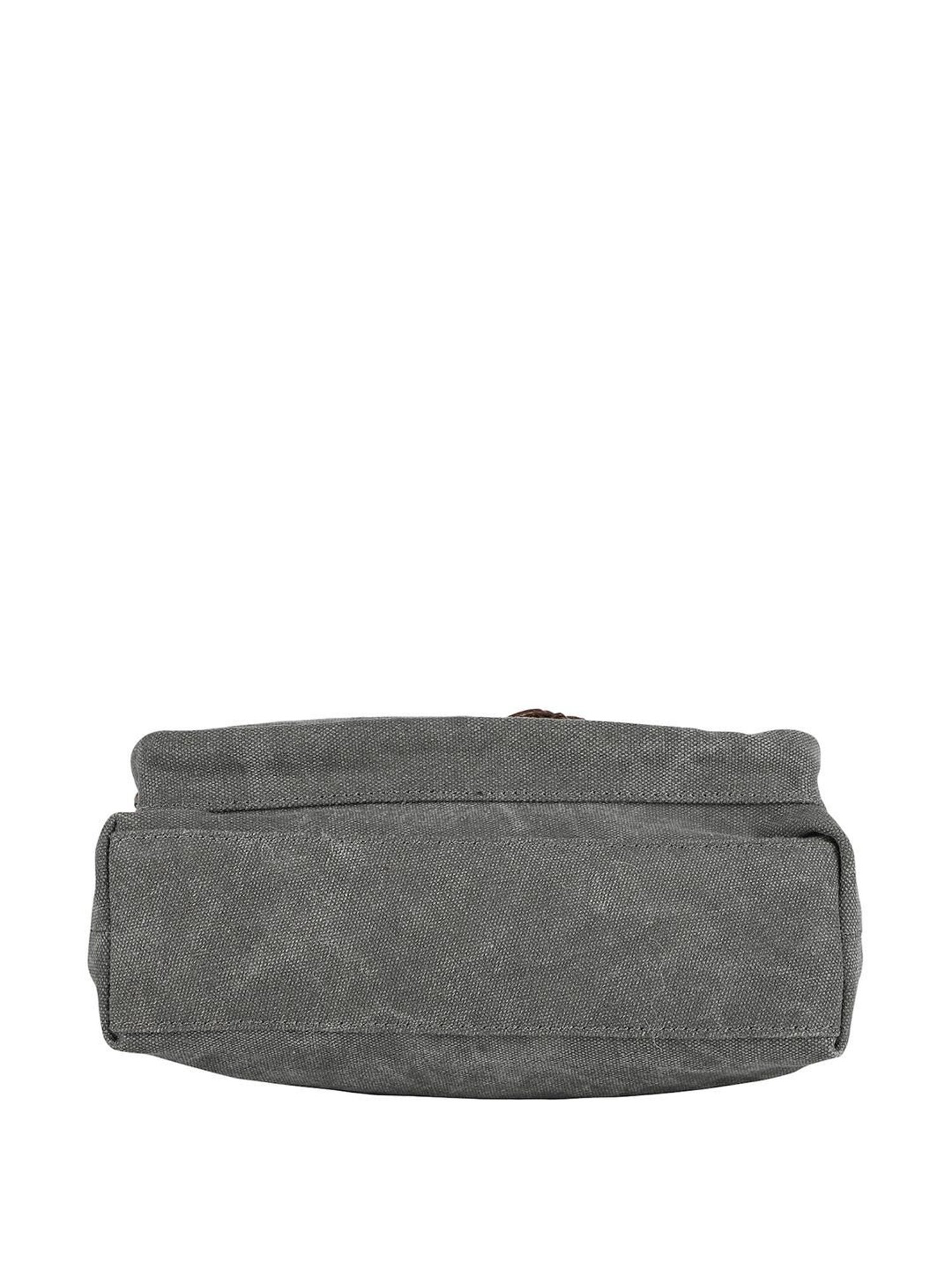 HiLEDER Brown Textured Small Leather 12 inch Cross Body Bag