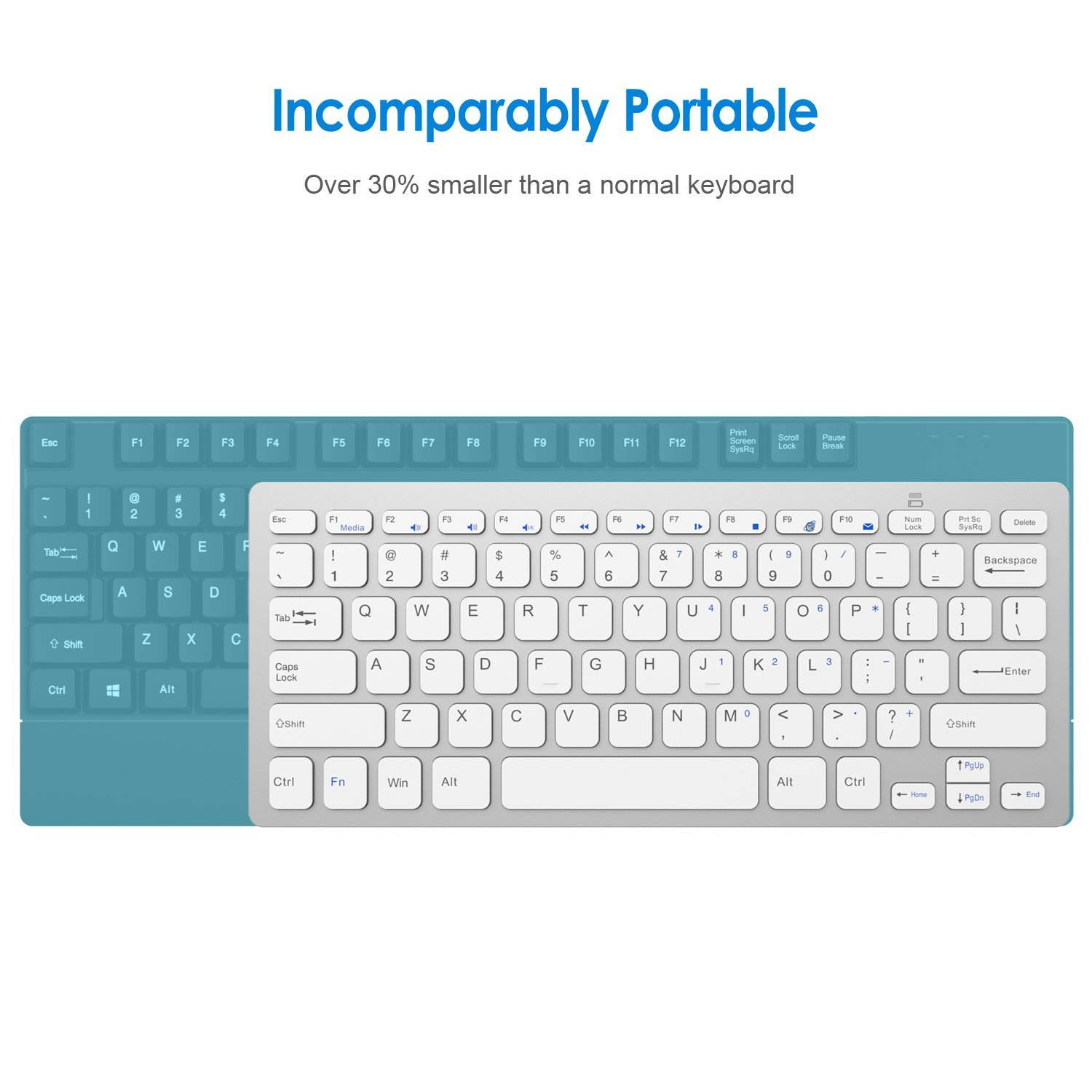 JETech Ultra-Slim 2.4G Wireless Keyboard  (Black) - 2160  for  Windows XP /7/8/10/Vista