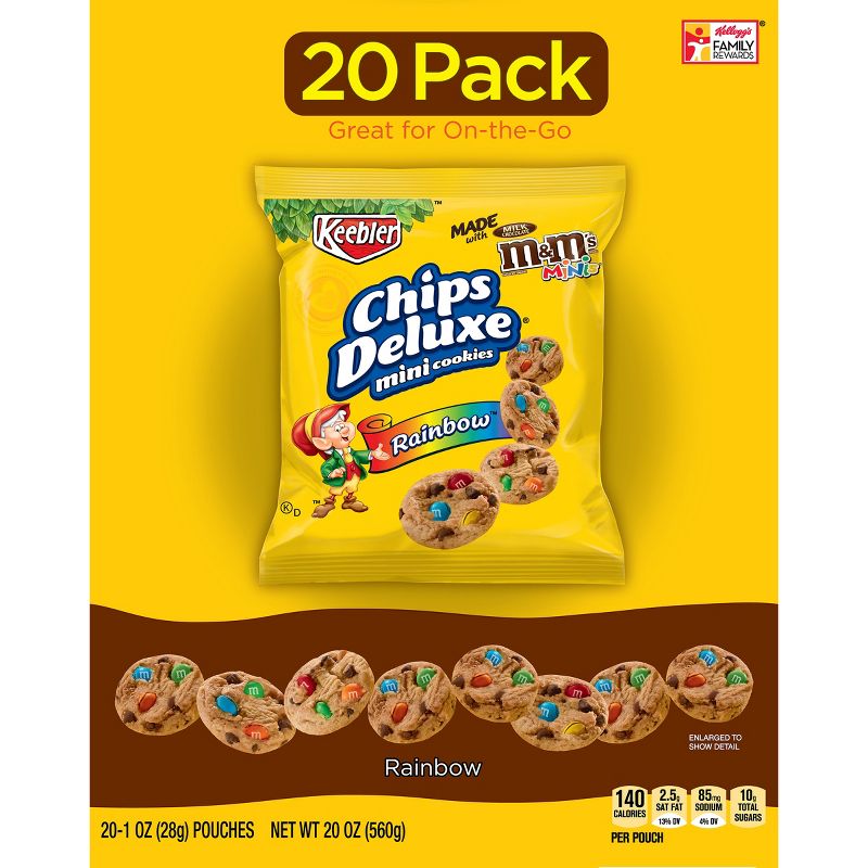 Chips Deluxe Mini Rainbow Cookies - 1oz - 20ct - Keebler