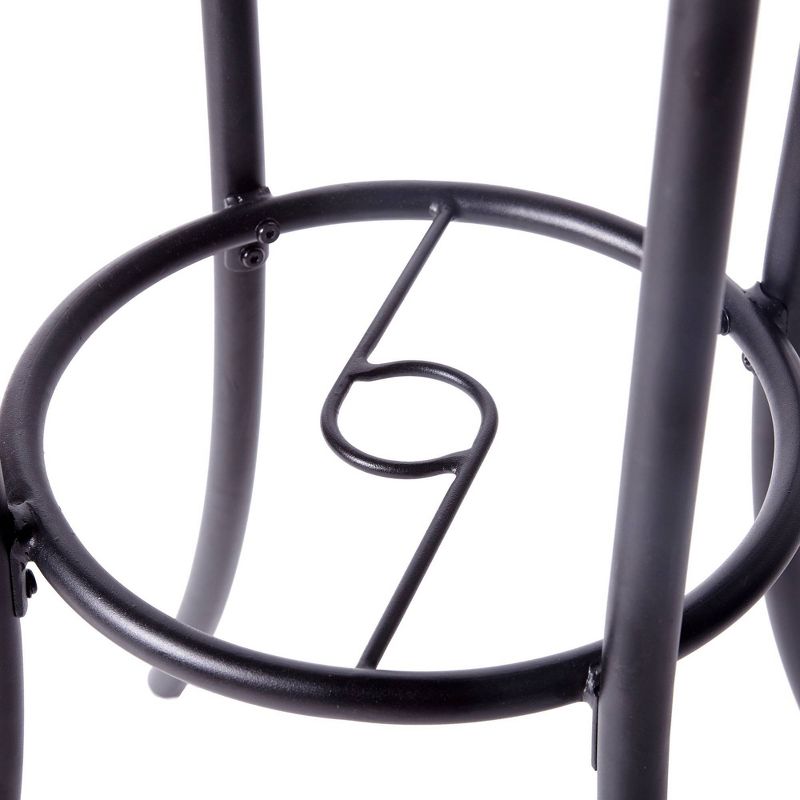 Peaktop 3pc Patio Swivel Bar Height Bistro Set with Cushions - Teamson