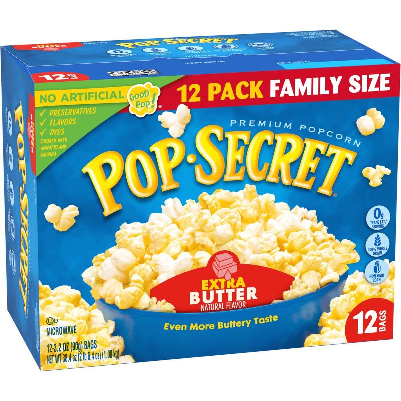 Pop Secret Extra Butter Microwave Popcorn - 12ct