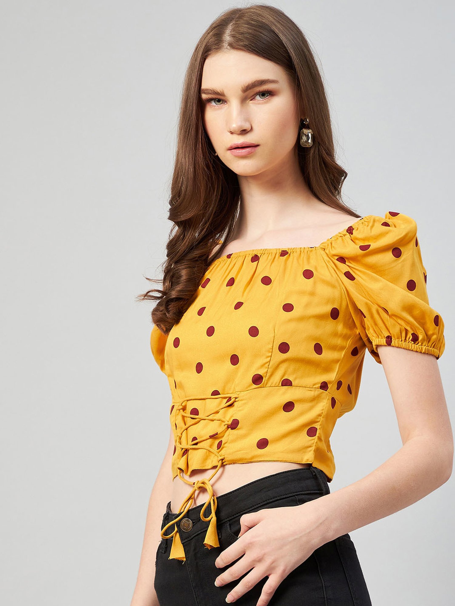 Rare Mustard Printed Top