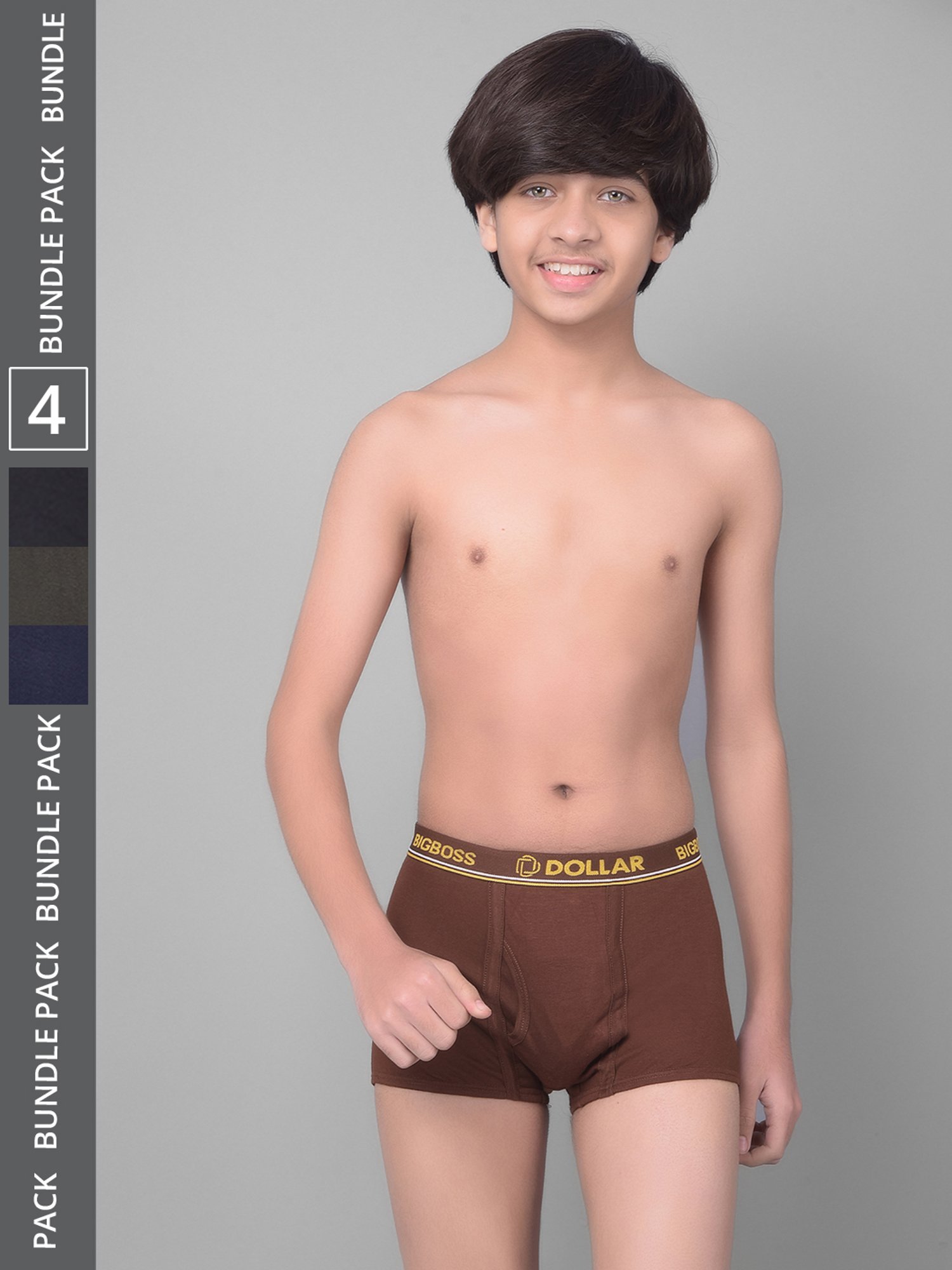 HOP Kids by Westside Yellow Printed Cotton Briefs - Pack of 5