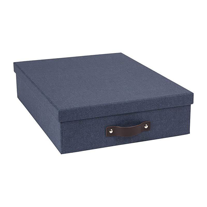 Oskar Canvas Fiberboard Document Letter Box 33 x 102 x 138 in Blue