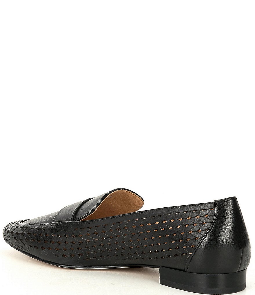 Alex Marie Arlias Perforated Woven Detail Loafers